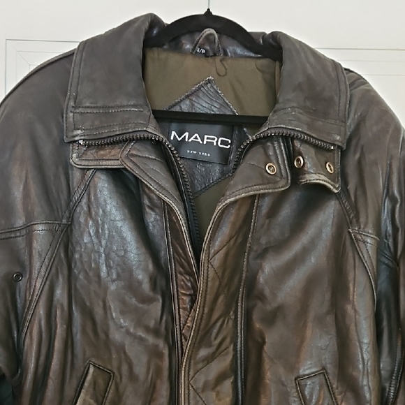 Marc New York Men's vintage Black Leather Jacket, 1980s, Lux, Sz Sm. Leather - Picture 1 of 13